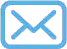 Blue digital envelope icon representing email communication and messaging.