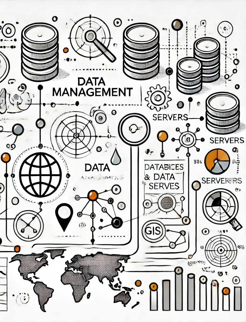 Abbildung zum Thema Datenmanagement in Verbindung mit GIS.