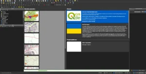 Venster in opensource GIS software genaamd QGIS